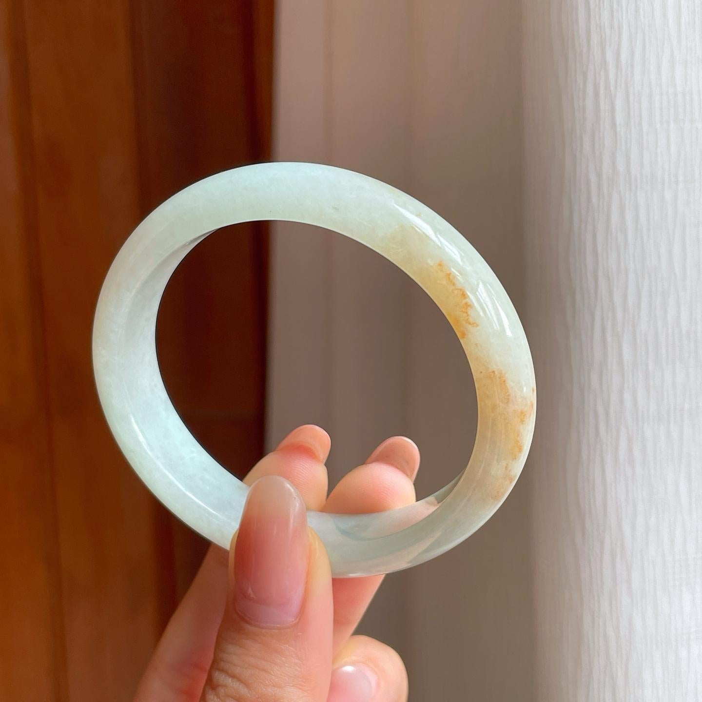 糯冰黄翡翡翠贵妃镯（53.4mm)（yc350478）