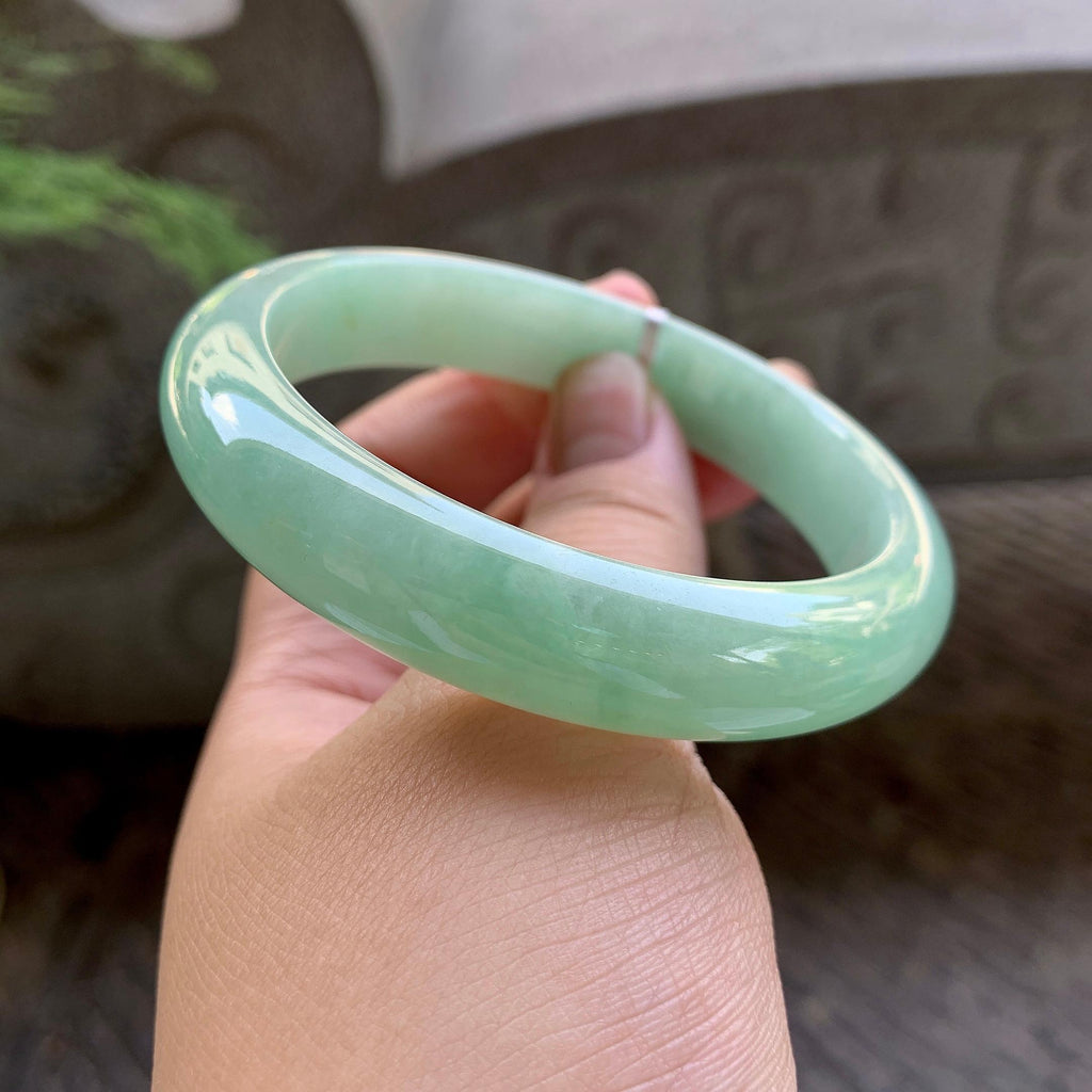 细糯种晴底洒金平安镯（59.3mm）（yc199575）