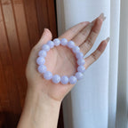 糯冰紫罗兰翡翠珠串手串（yc266476）