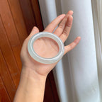 冰种晴底翡翠圆条手镯（54.5mm）（yc247654）