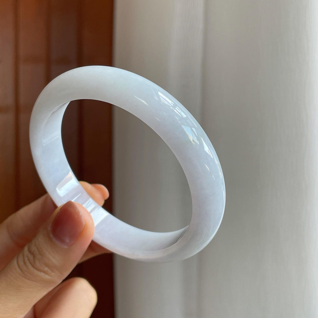糯冰淡春底翡翠平安镯（59mm）（yc284621）