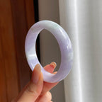 糯冰紫罗兰翡翠平安镯（54mm)（yc416131）