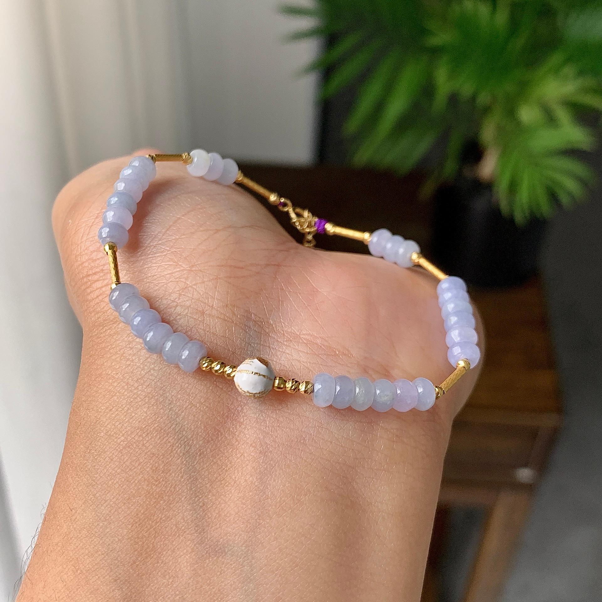 细糯种紫罗兰算盘珠手链（yc207250）