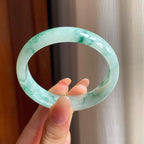 糯冰飘花翡翠贵妃镯（53.5mm）（yc358332）