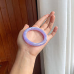 糯冰紫罗兰翡翠圆条手镯（52.6mm）（yc249153）