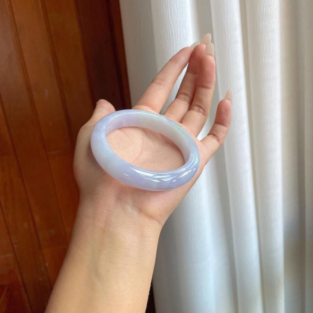 糯冰紫罗兰翡翠平安镯（56.5mm）（yc264146）