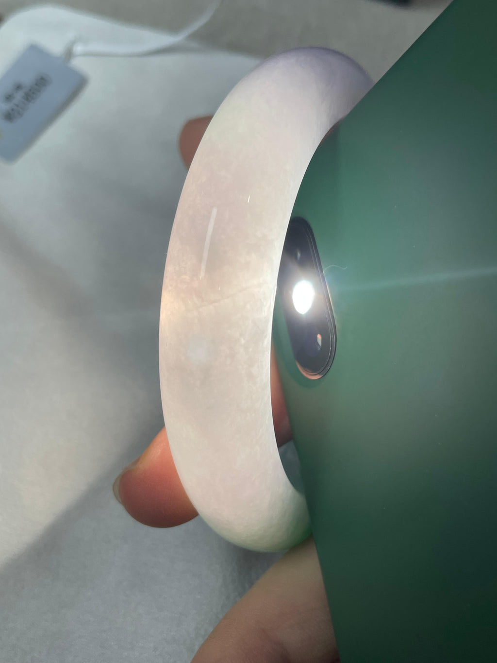 细糯种淡春彩平安镯（57.5mm）（yc233892）