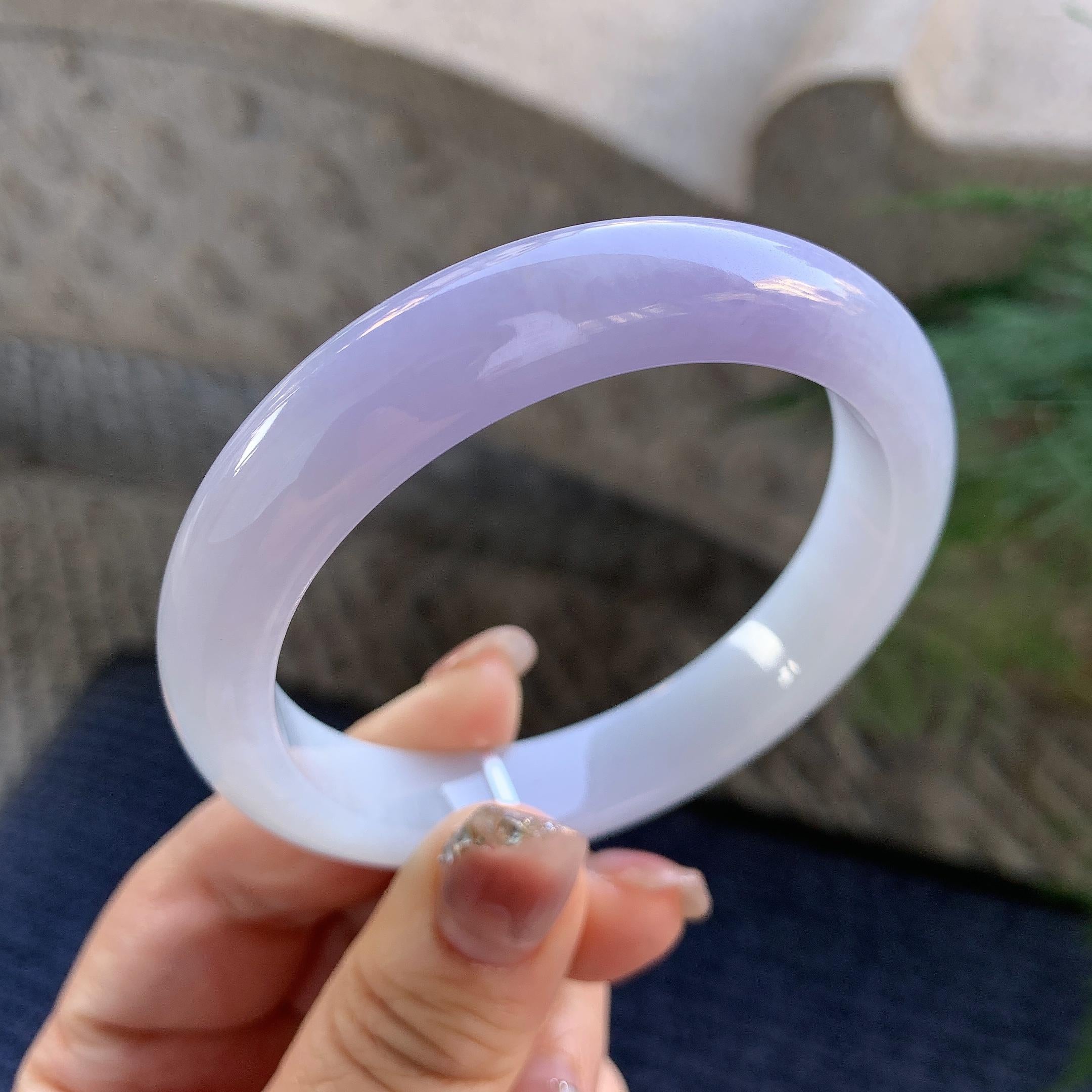 细糯种紫罗兰平安镯（57mm）（yc294658）