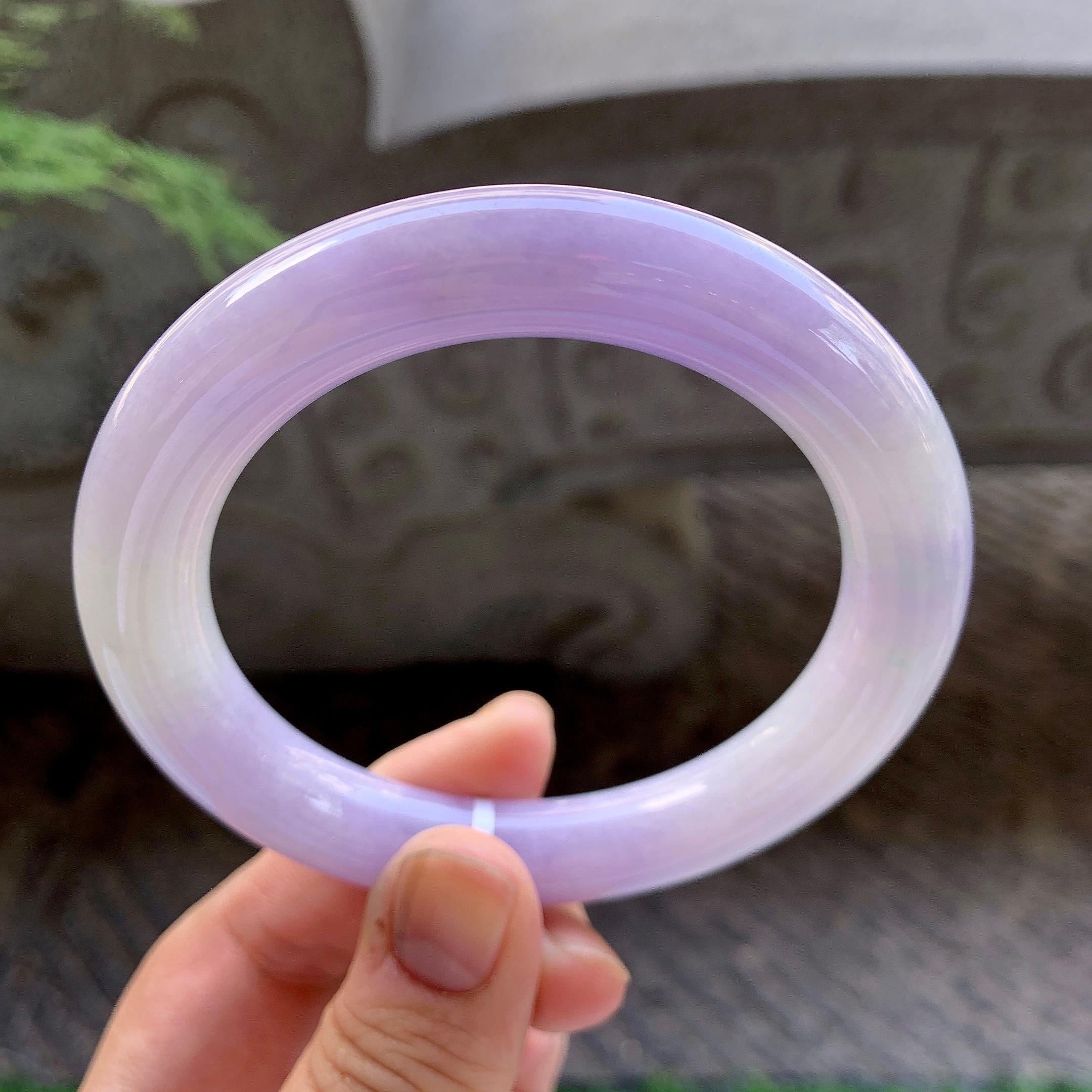 细糯种紫罗兰圆条手镯（59.8mm）（yc199580）