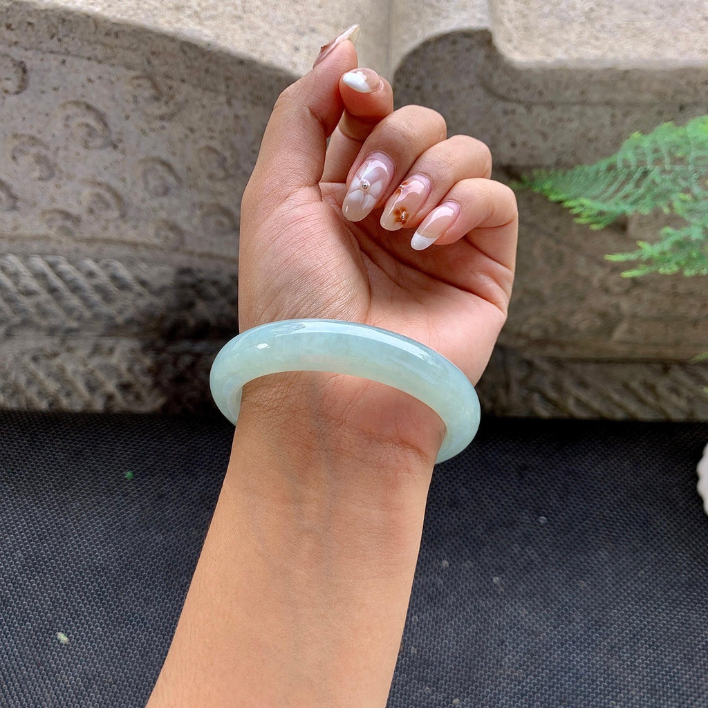 细糯种晴底飘黄翡平安镯（56.1mm）（yc259070）