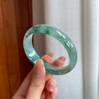 冰种飘花翡翠贵妃镯（55.3mm)（yc361600）
