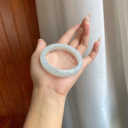 糯冰无色翡翠平安镯（57mm）（yc264141）