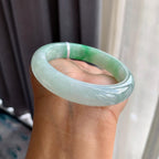糯冰种飘绿平安镯（54.7mm）（yc200612）