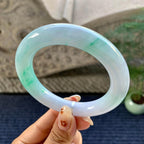 细糯种飘绿圆条手镯（58.6mm）（yc249460）