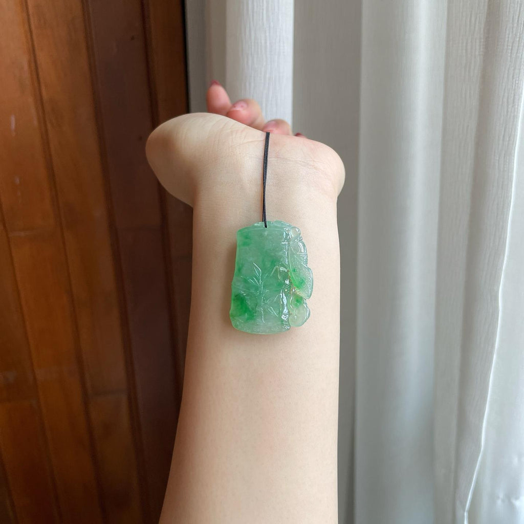 糯冰飘花翡翠竹节（yc302095）