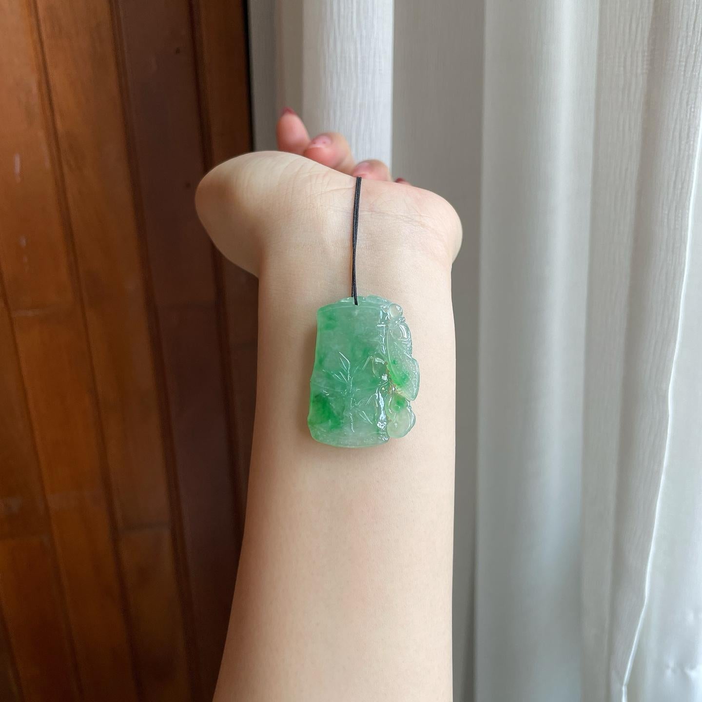 糯冰飘花翡翠竹节（yc302095）