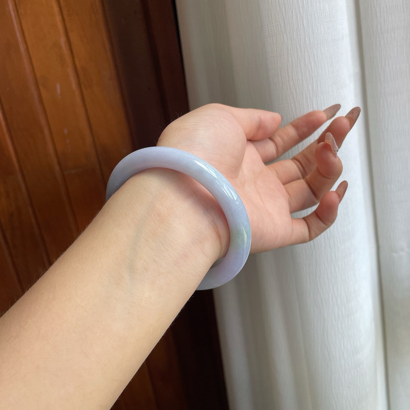 糯种紫罗兰圆条手镯（59.3mm）