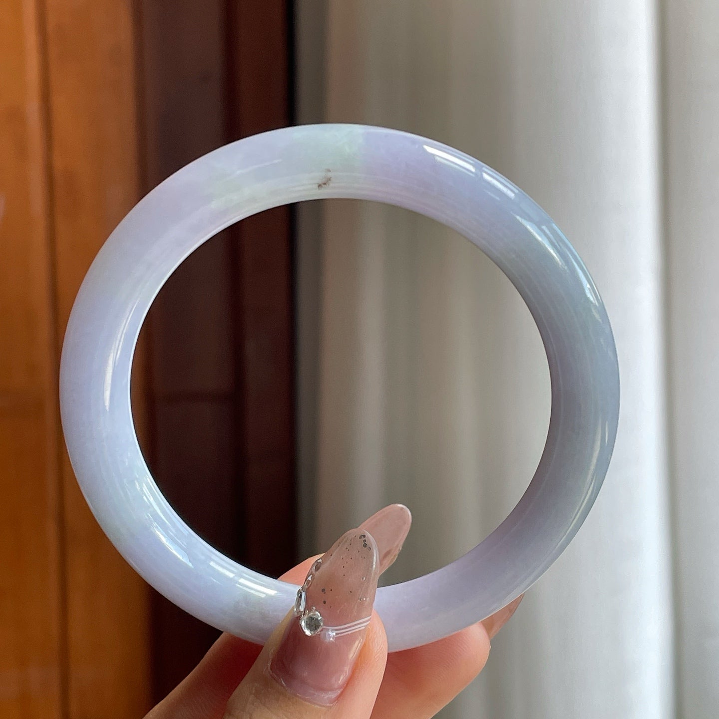 糯种紫罗兰圆条手镯（59.3mm）