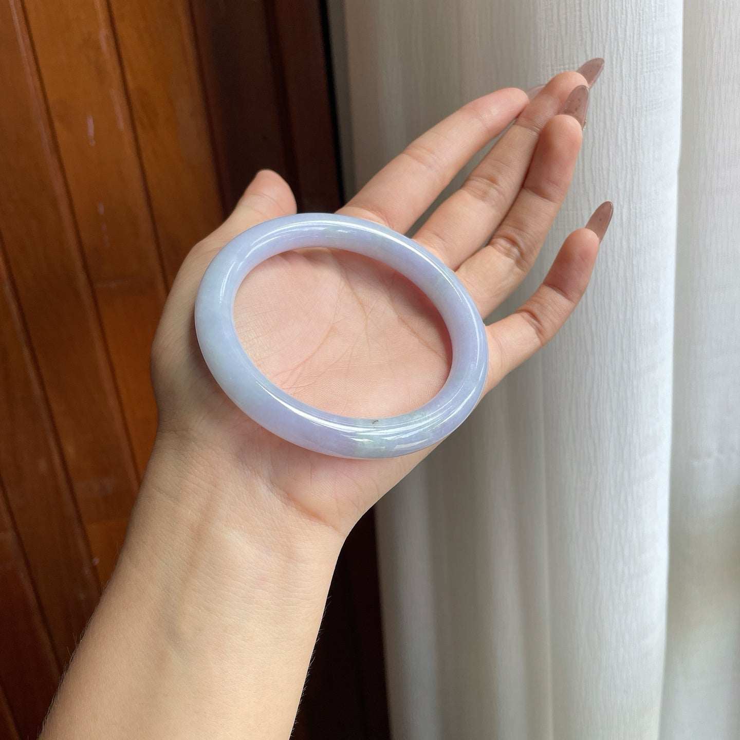 糯种紫罗兰圆条手镯（59.3mm）