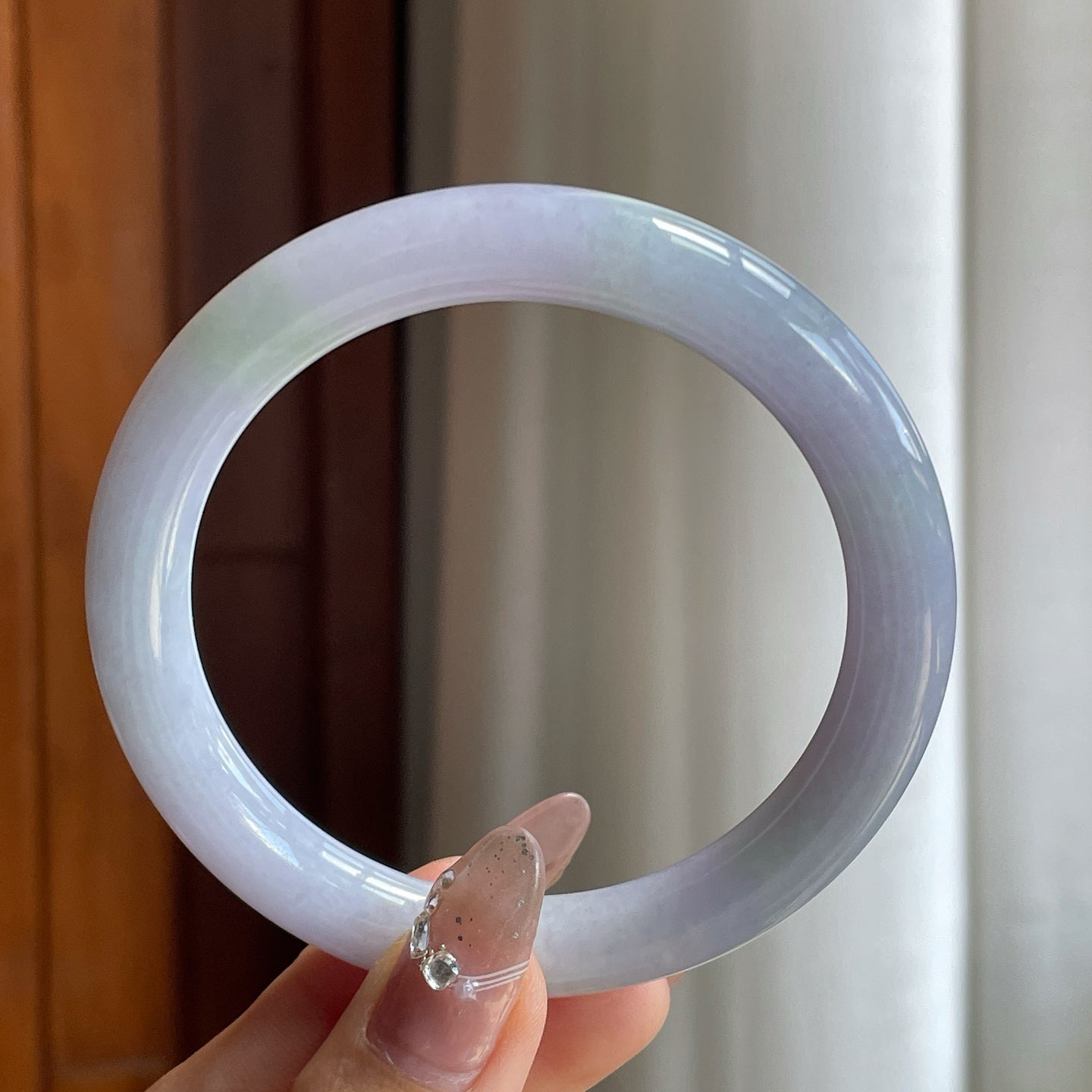 糯种紫罗兰圆条手镯（59.3mm）