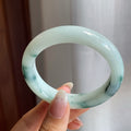 糯冰种飘花翡翠平安镯（51mm）
