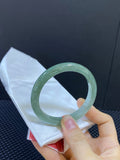 糯冰油青翡翠平安镯，尺寸：57.2-9.3-7.5（wg0027446）