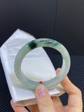 糯冰晴底飘花意境半山水手镯，尺寸：58-12-8.2（wg0027436）