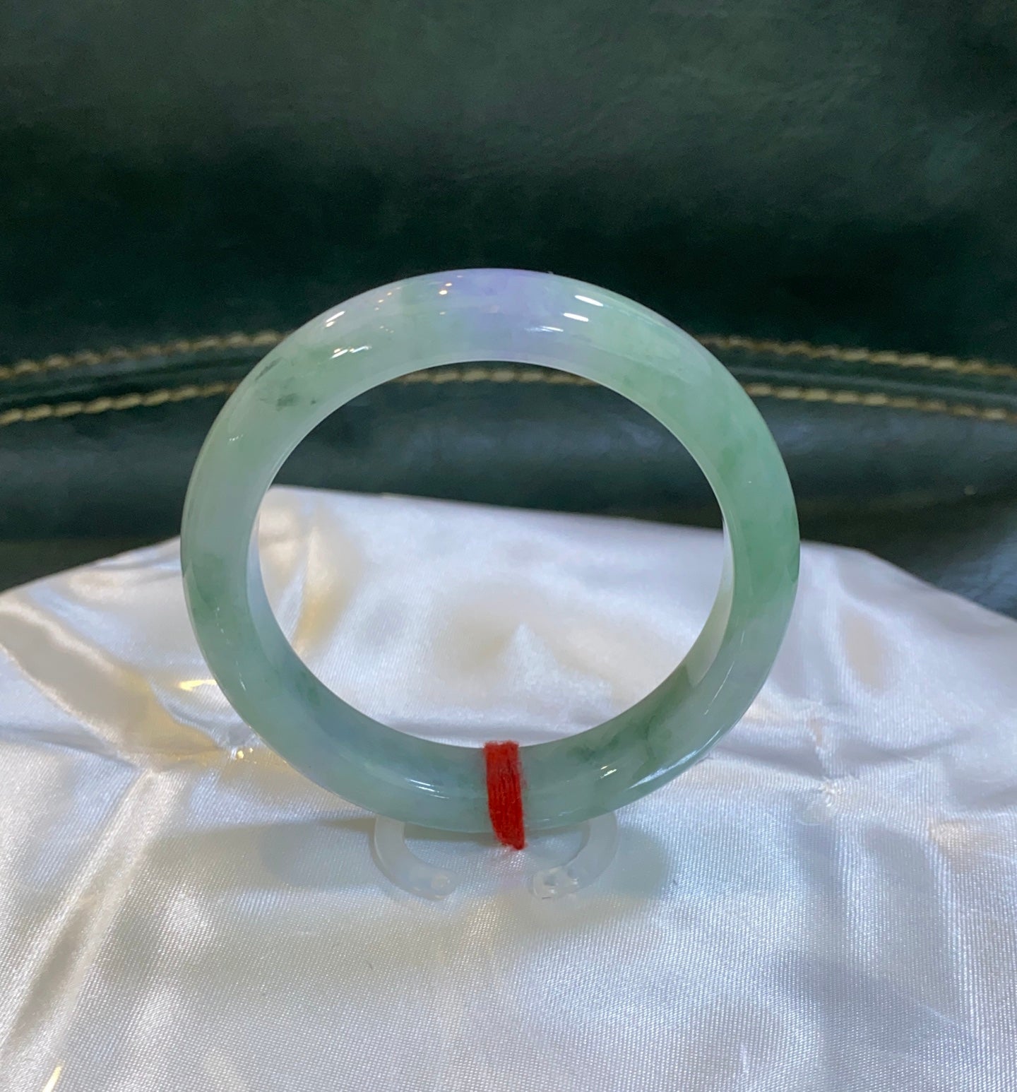 细糯春彩翡翠平安镯｜ 编号：23080718-47024 具体尺寸:53-10.8-8（wg0040229）