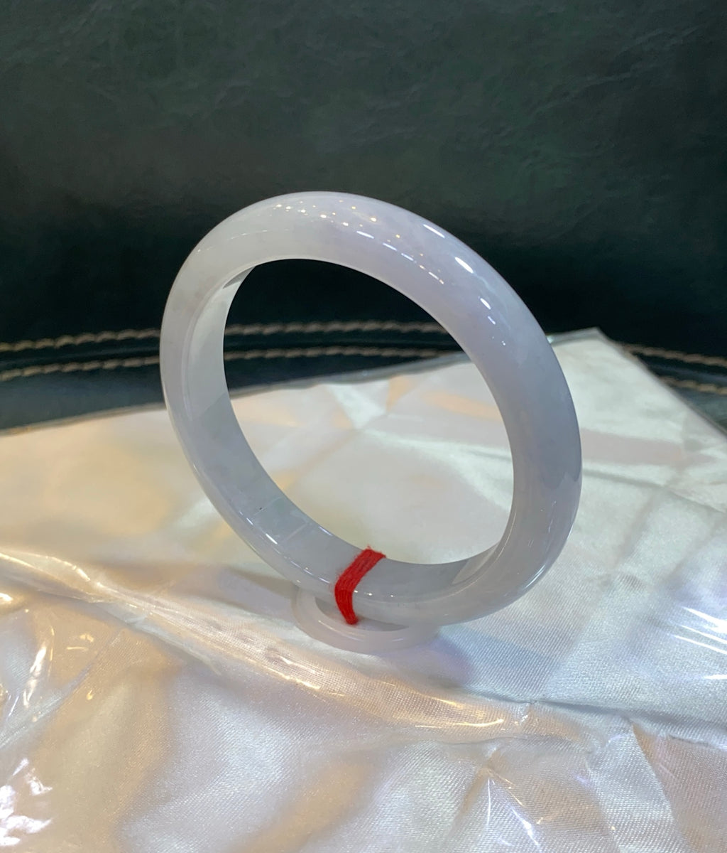 细糯紫罗兰翡翠平安镯｜ 编号：23080701-41032 具体尺寸:60-11.6-8.2（wg0040726）