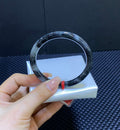 细糯乌鸡翡翠叮当镯 编号：24051708-30002 具体尺寸：53.6-6.4-7.2（wg0041280）