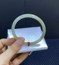 冰糖雪梨翡翠叮当镯 编号：23101007-5002 具体尺寸：53-5.6-5.4（wg0043054）