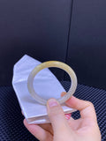 50-51能戴｜ 编号：23101305-2002 小圈口捡漏的一条黄翡半山水小美人条，像日落一样的浪漫（wg0050821）