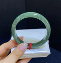 细糯油青翡翠平安镯 编号：224030307-6006 具体尺寸：56.7-12-7（wg0075633）