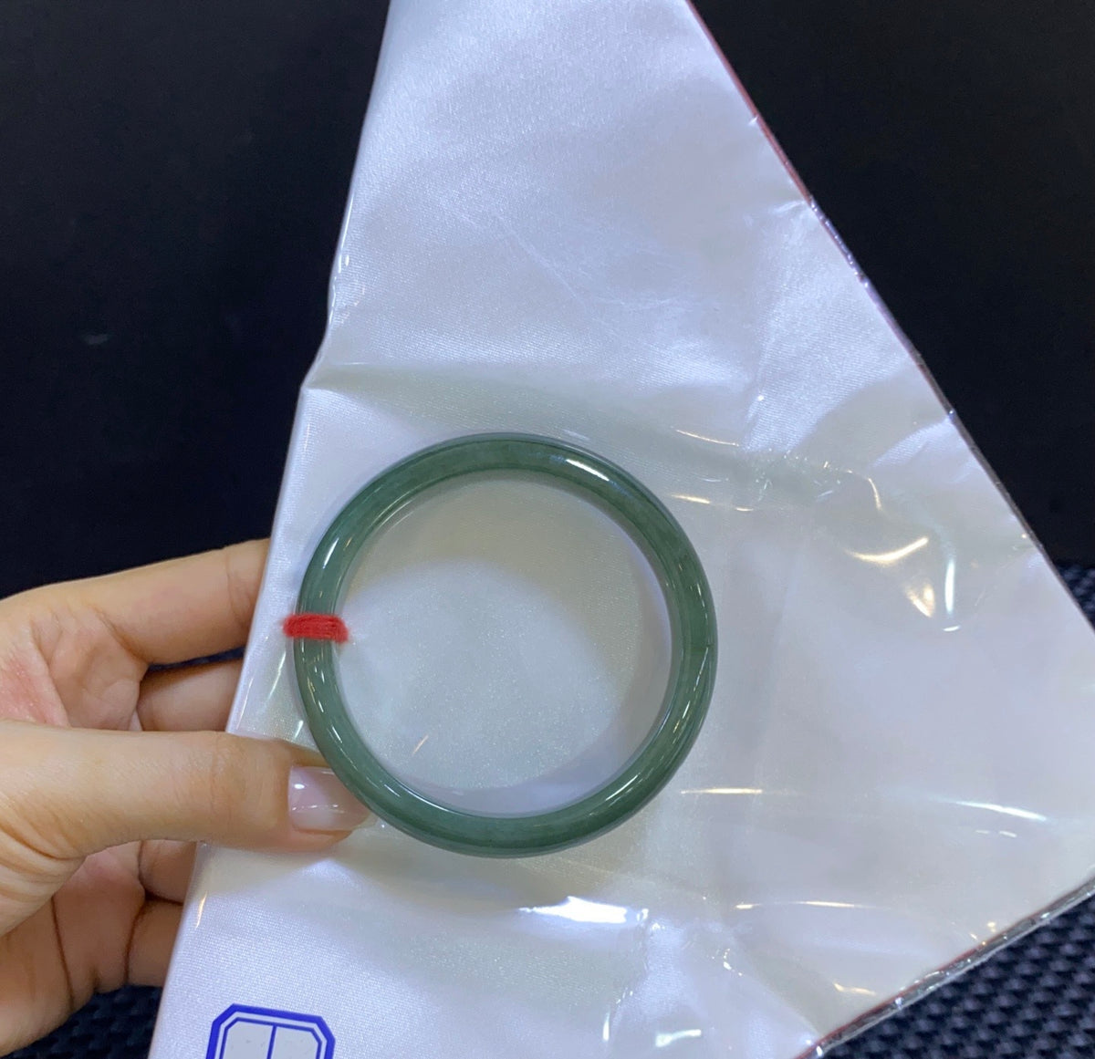 3号秒杀 圈口54-55能戴（25030305-5005） 细糯油青翡翠平安镯，很适合妈妈的一款（wg0078778）