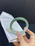 15号秒杀 圈口55-56能戴（24091504-10005） 超细腻半山水翡翠平安镯，一镯两戴有山有水吃穿不愁（wg0078766）