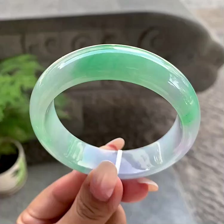 细糯种春彩宽版轮胎手镯（56.6mm）（yc195349）